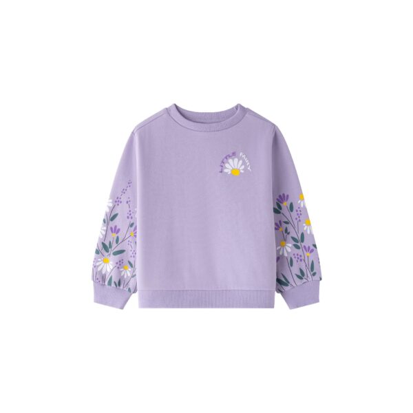 Sudadera lila con estampado