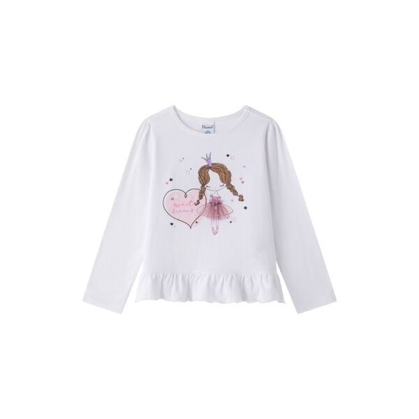 Camiseta manga larga niña BLANCA 2